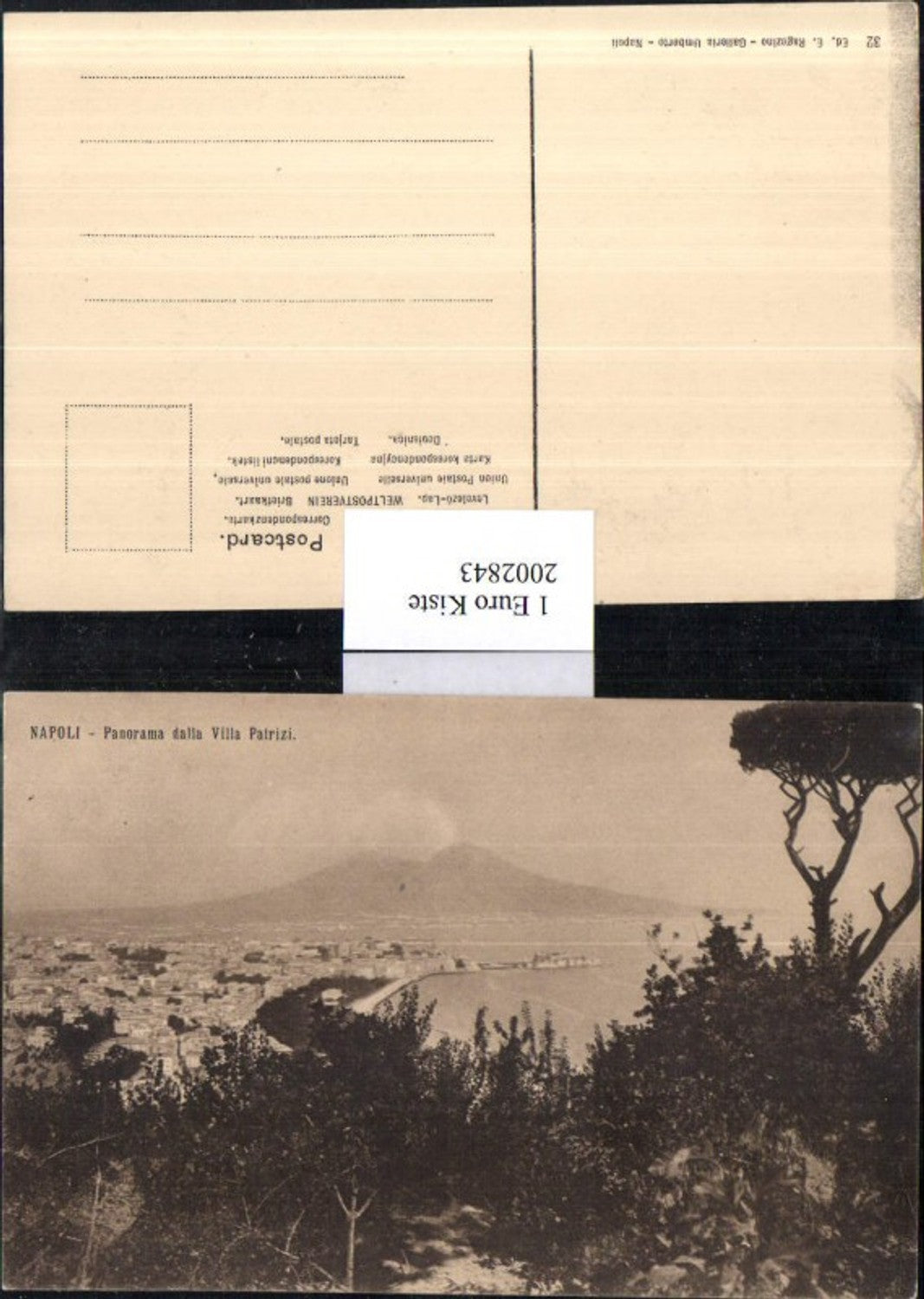 2002843,Napoli Neapel Panorama della Villa Patrizi