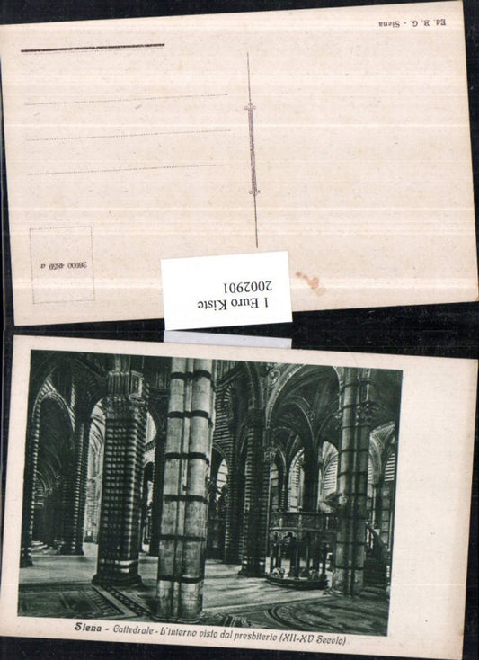 2002901,Siena Cattedrale L'interno visto dal presbiterio Kirche Innenansicht