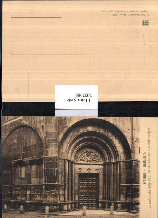 2002909,Parma Battistero La porta detta della Vita Ai lati i bassorilieui dello zooforo Portal