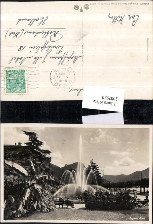 2002930,Lugano Quai Springbrunnen Brunnen Partie