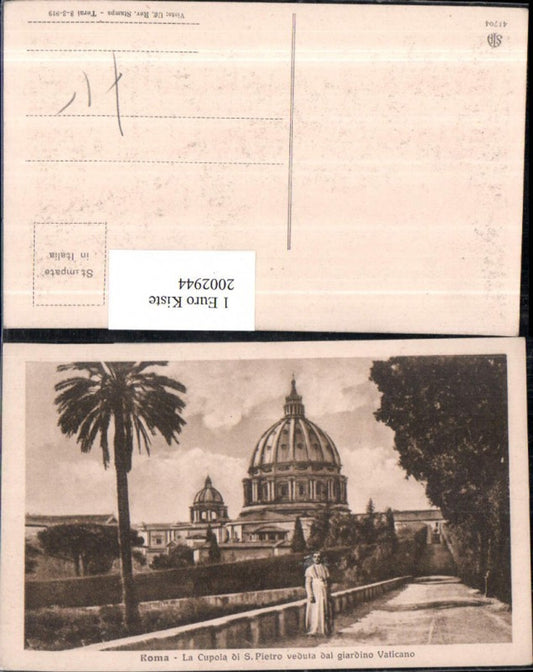 2002944,Roma Rom La Cupola di San Pietro veduta dal giardino Vaticano Kirche