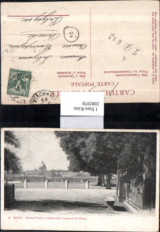 2002970,Roma Rom Monte Pincio e veduta della Cupola di San Pietro