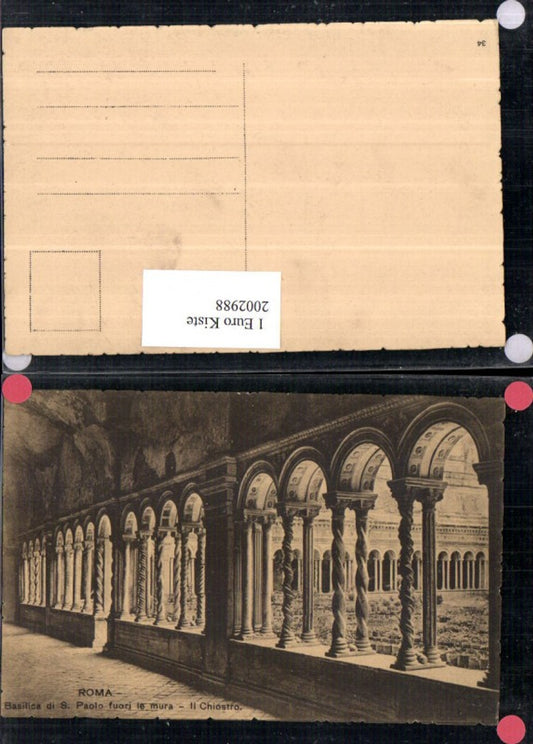 2002988,Roma Rom Basilica di San Paolo fuori le mura Il Chiostro Kirche Dom Arkaden