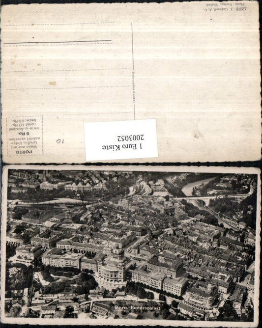 2003052,Bern Bundespalast Totale Flugaufnahme