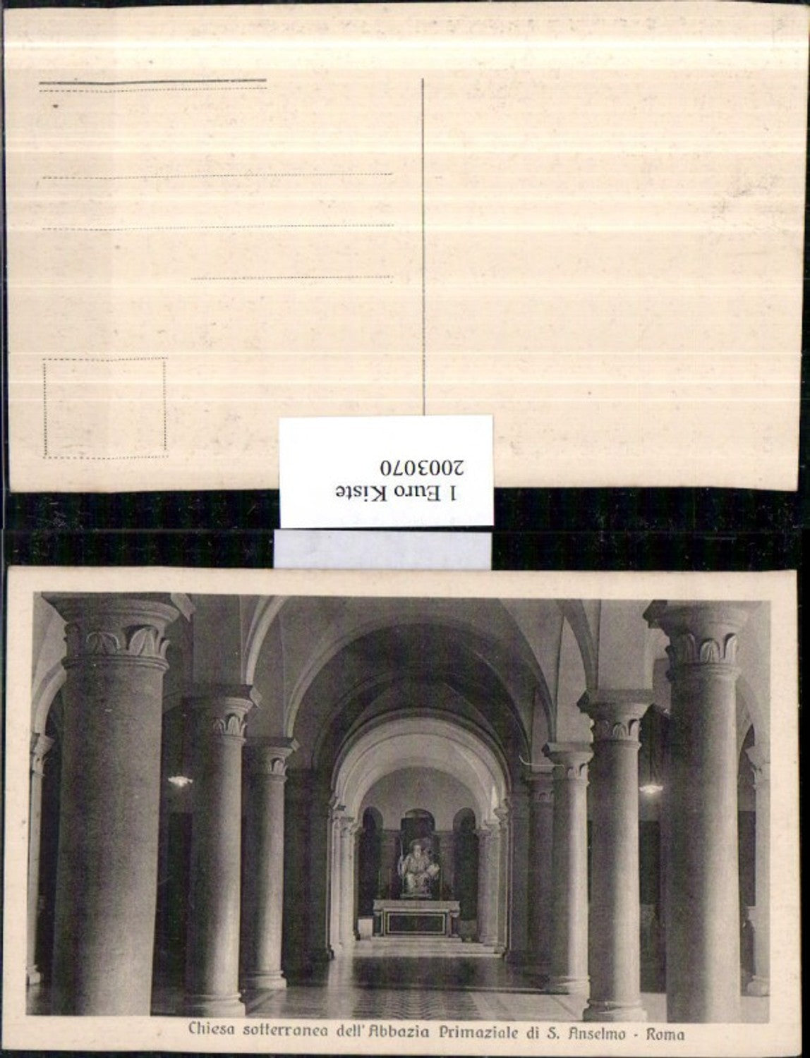 2003070,Roma Rom Chiesa sotterranea dell'Abbazia Primaziale di San Anselmo Kirche Arkaden