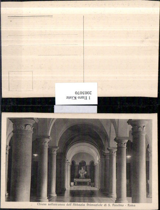 2003070,Roma Rom Chiesa sotterranea dell'Abbazia Primaziale di San Anselmo Kirche Arkaden