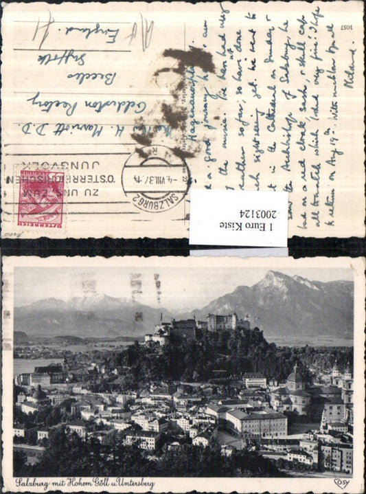 2003124,Salzburg Totale m. Hohem Göll u. Untersberg m. Festung