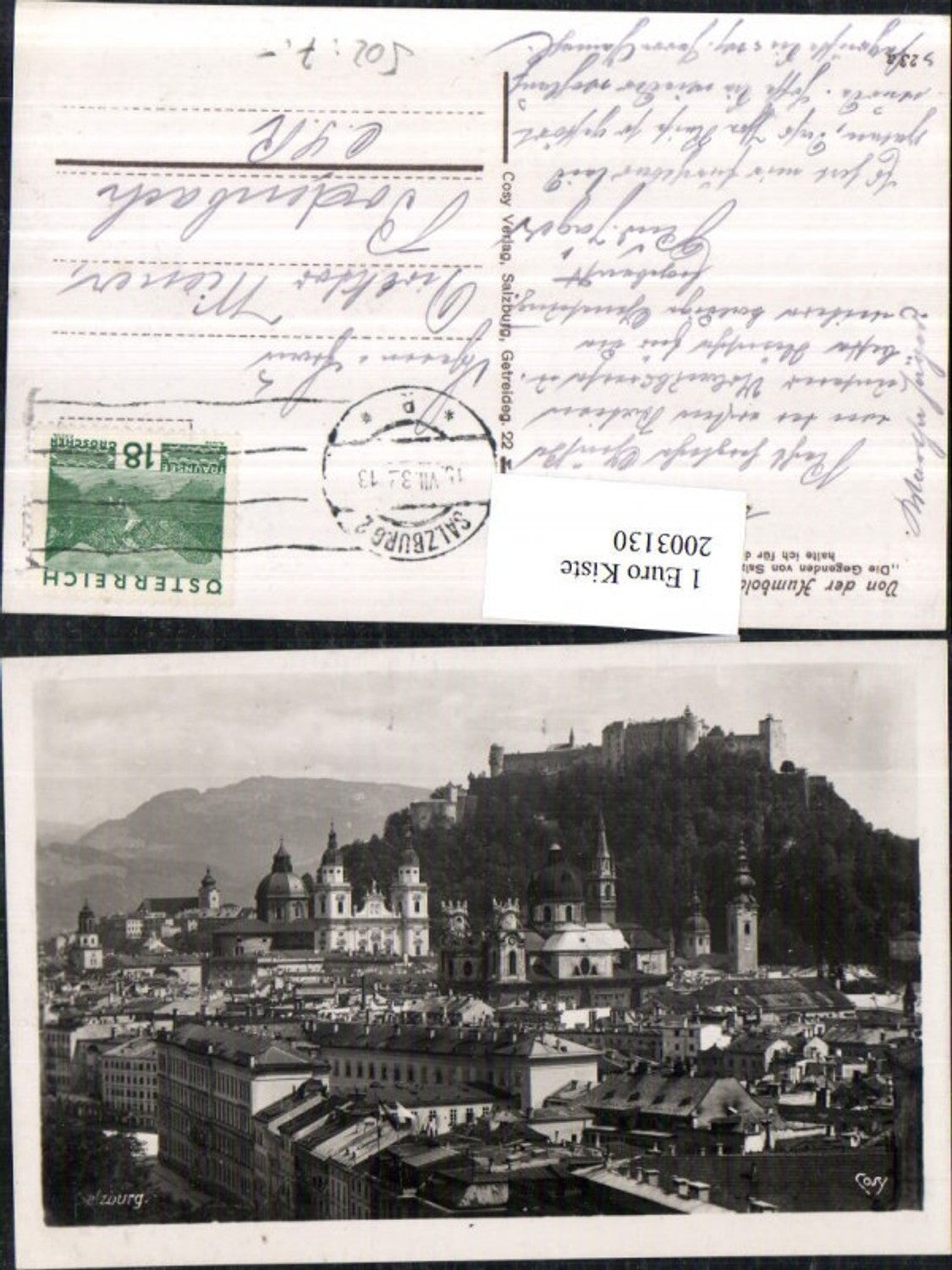 2003130,Salzburg Teilansicht v. d. Humboldtterrasse m. Festung