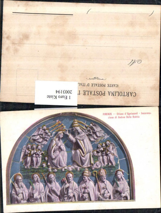 2003194,Firenze Florenz Chiesa d'Ognissanti Incorona zione di Andrea della Robbia Relief