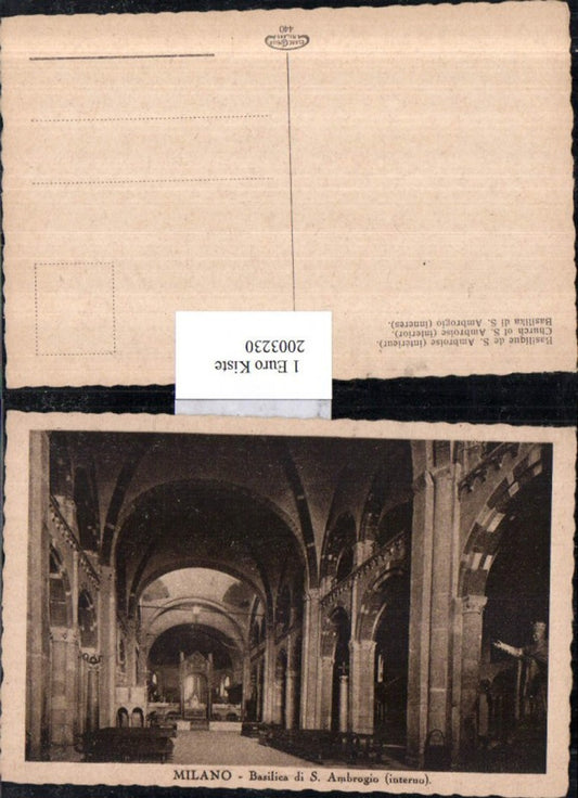 2003230,Milano Basilica di San Ambrogio Kirche Innenansicht
