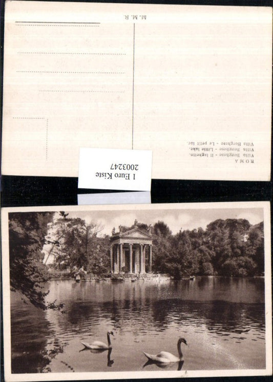 2003247,Roma Rom Villa Borghese Il laghetto Teich Partie Schwäne