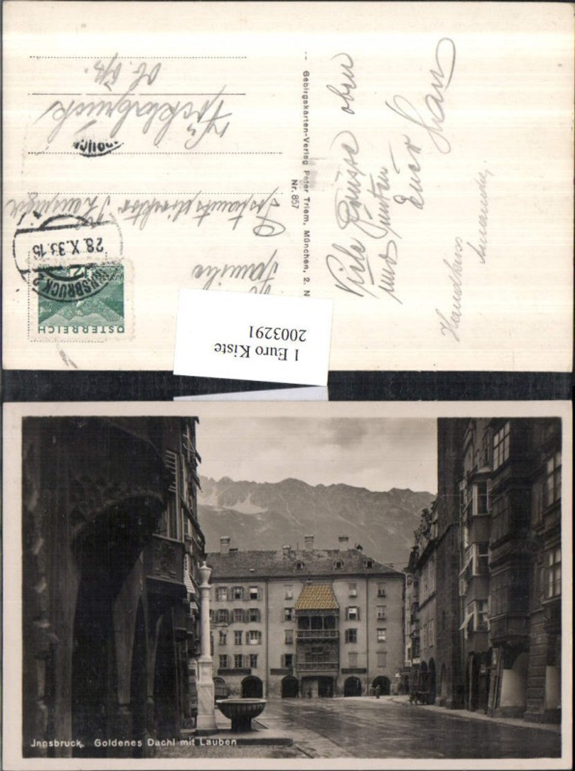 2003291,Präge AK Innsbruck Goldenes Dachl m. Lauben