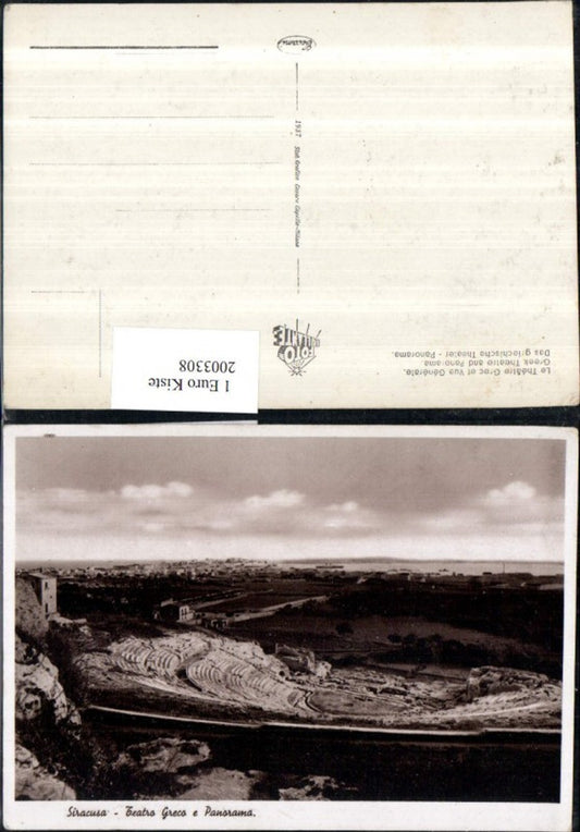 2003308,Siracusa Teatro Greco e Panorama griechische Theater