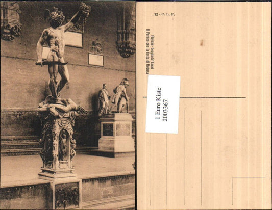 2003367,Firenze Florenz Loggia de Lanzi Il Perseo con la testa di Medusa Statue