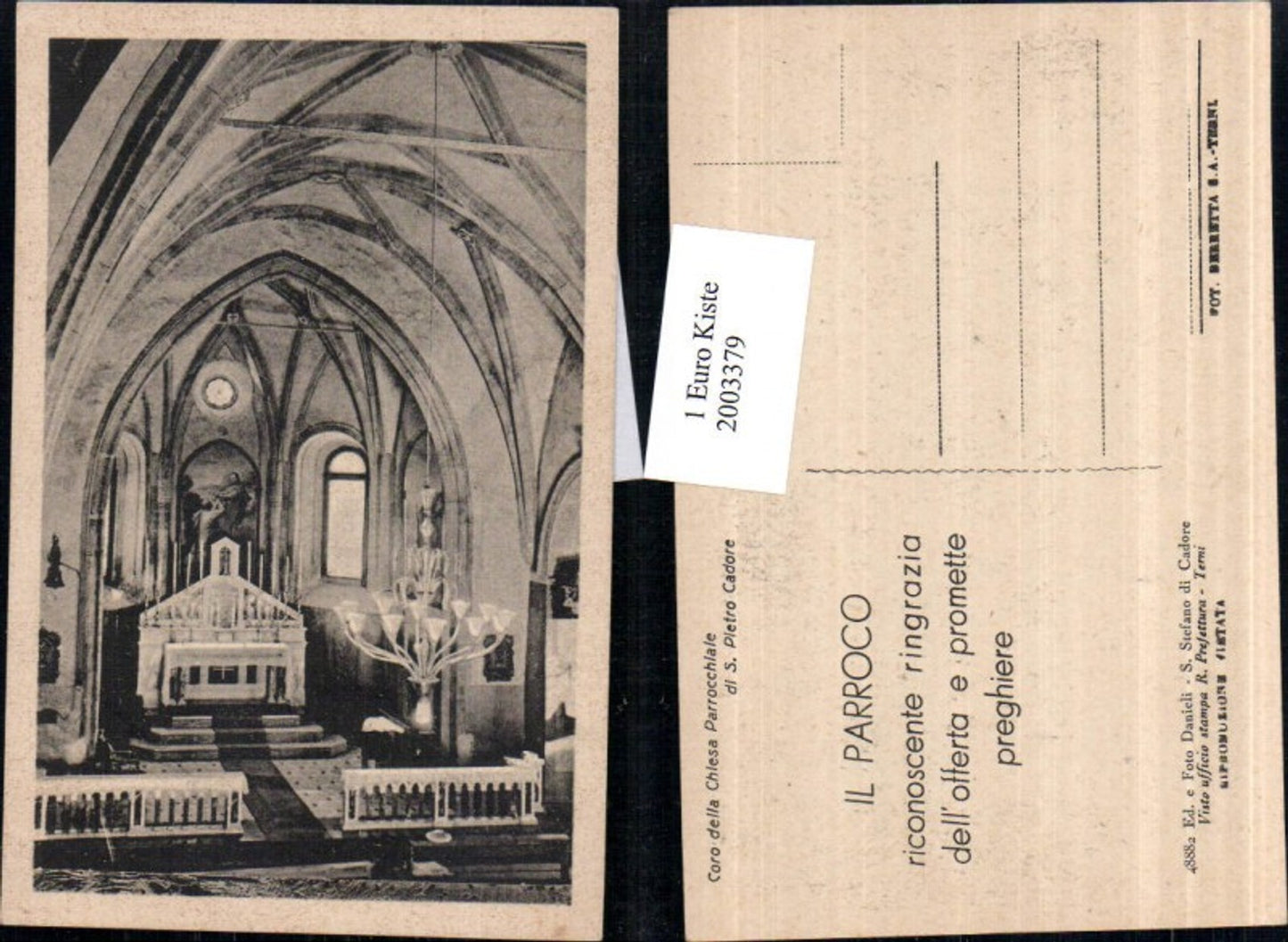 2003379,Coro della Chiesa Parrocclale di S. Pietro Cadore Kirche Innenansicht