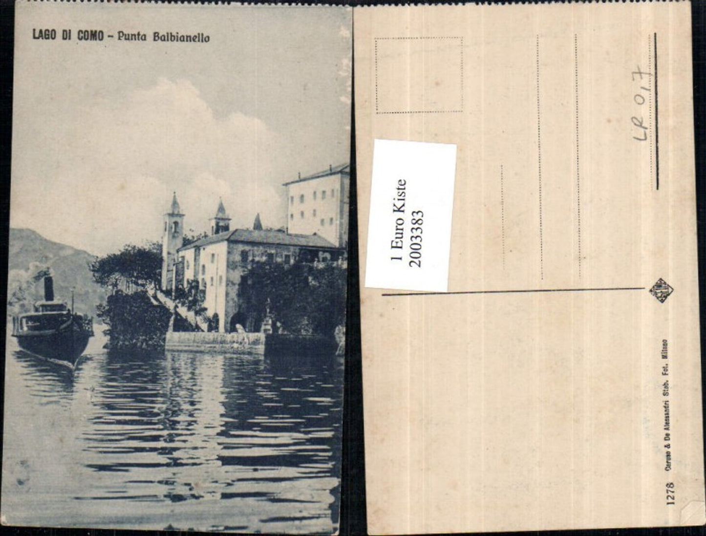 2003383,Lago di Como Punta Balbianello Partie Dampfer