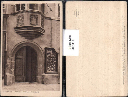 2003430,Innsbruck Erker u. Portal i. d. Pfarrgasse