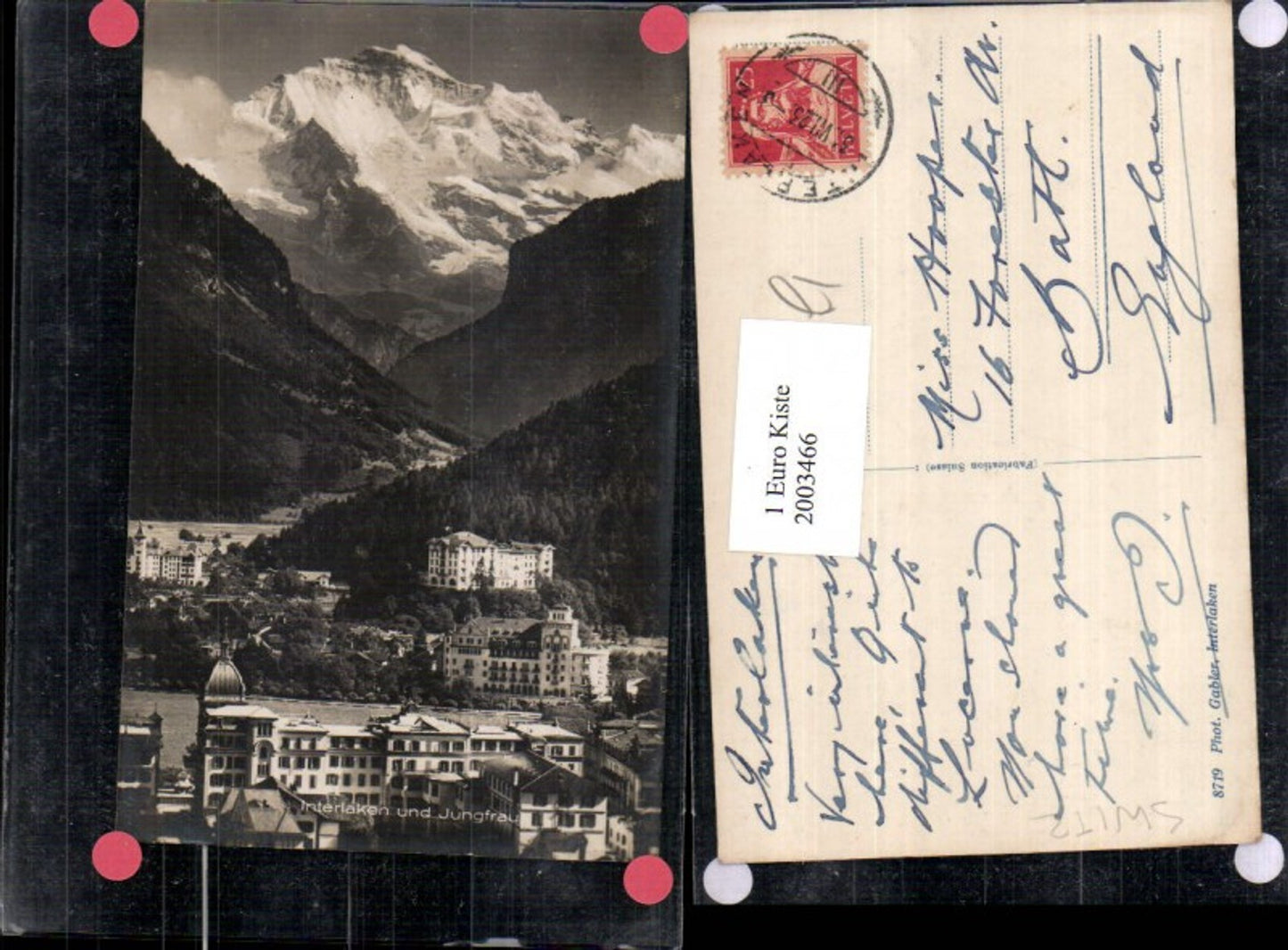 2003466,Interlaken Teilansicht m. Jungfrau Bergkulisse Kt Bern