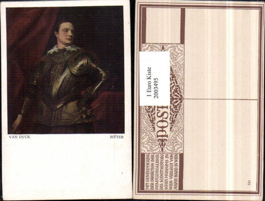 2003495,Künstler AK Van Dyck Ritter Rüstung Portrait