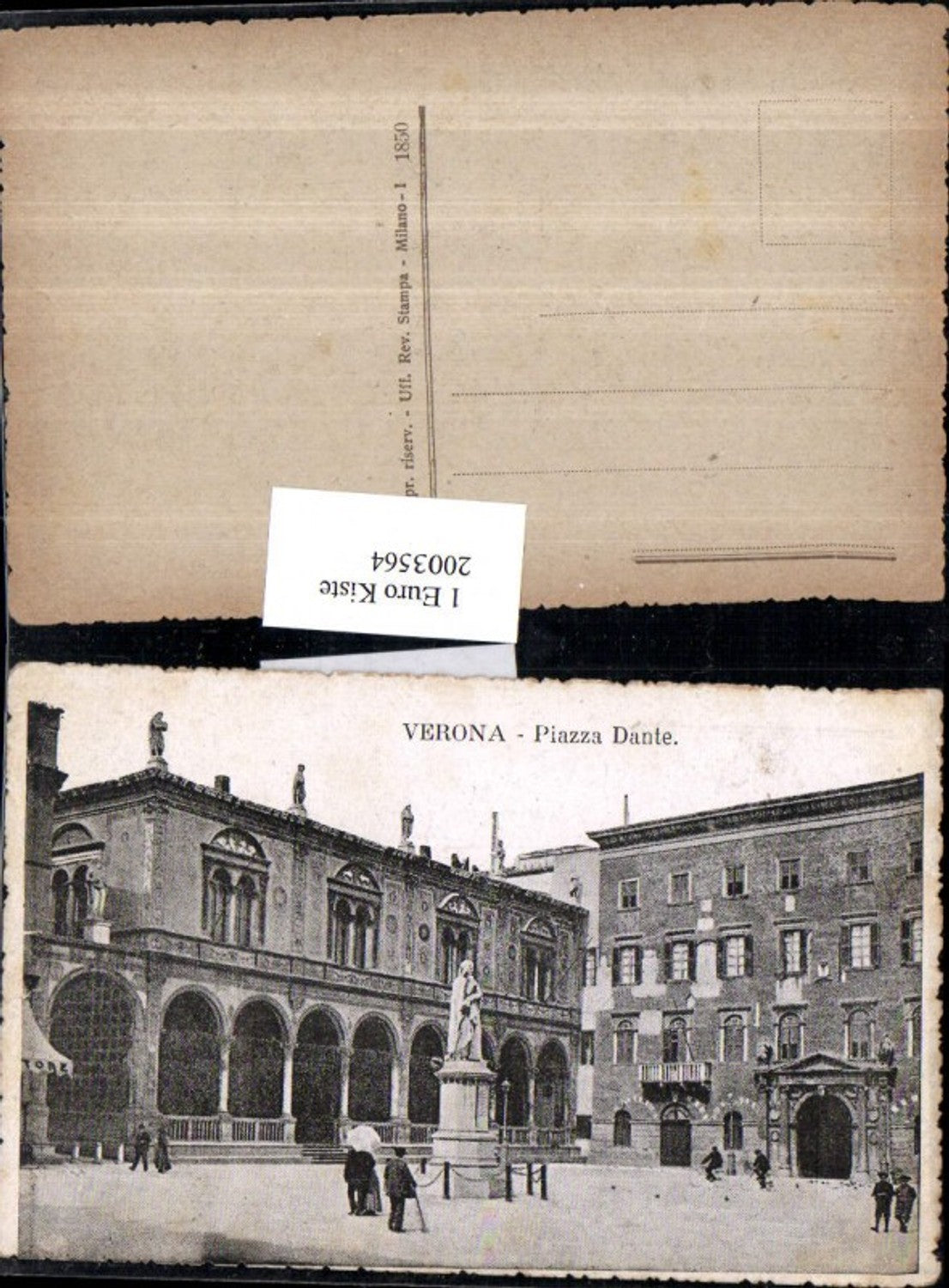 2003564,Verona Piazza Dante Platz m. Denkmal