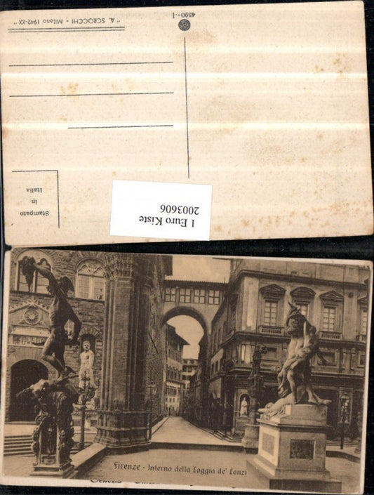2003606,Firenze Florenz Interno della Loggia de Lanzi Straßenansicht
