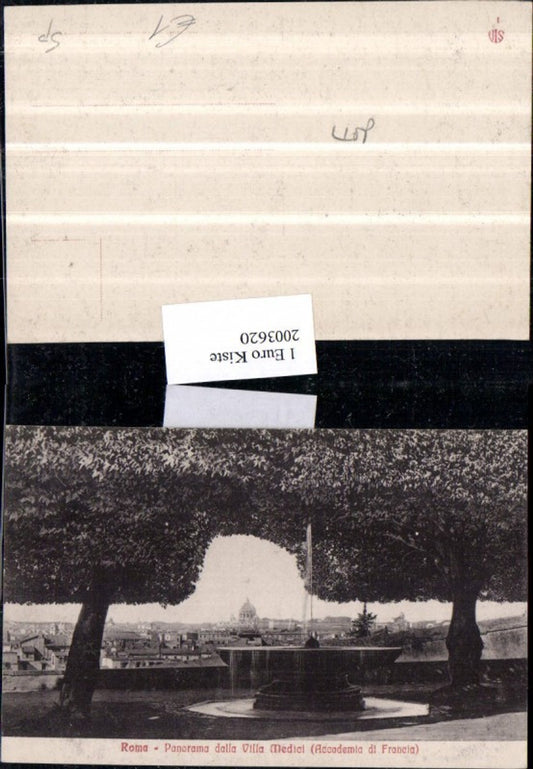 2003620,Roma Rom Panorama dala Villa Medici Accadeia di Francia Brunnen