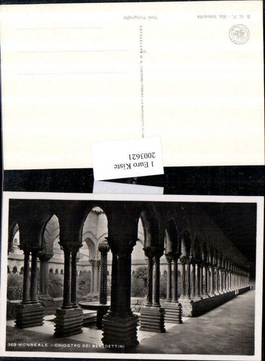 2003621,Monreale Chiostro die Benedettini Kloster Arkaden