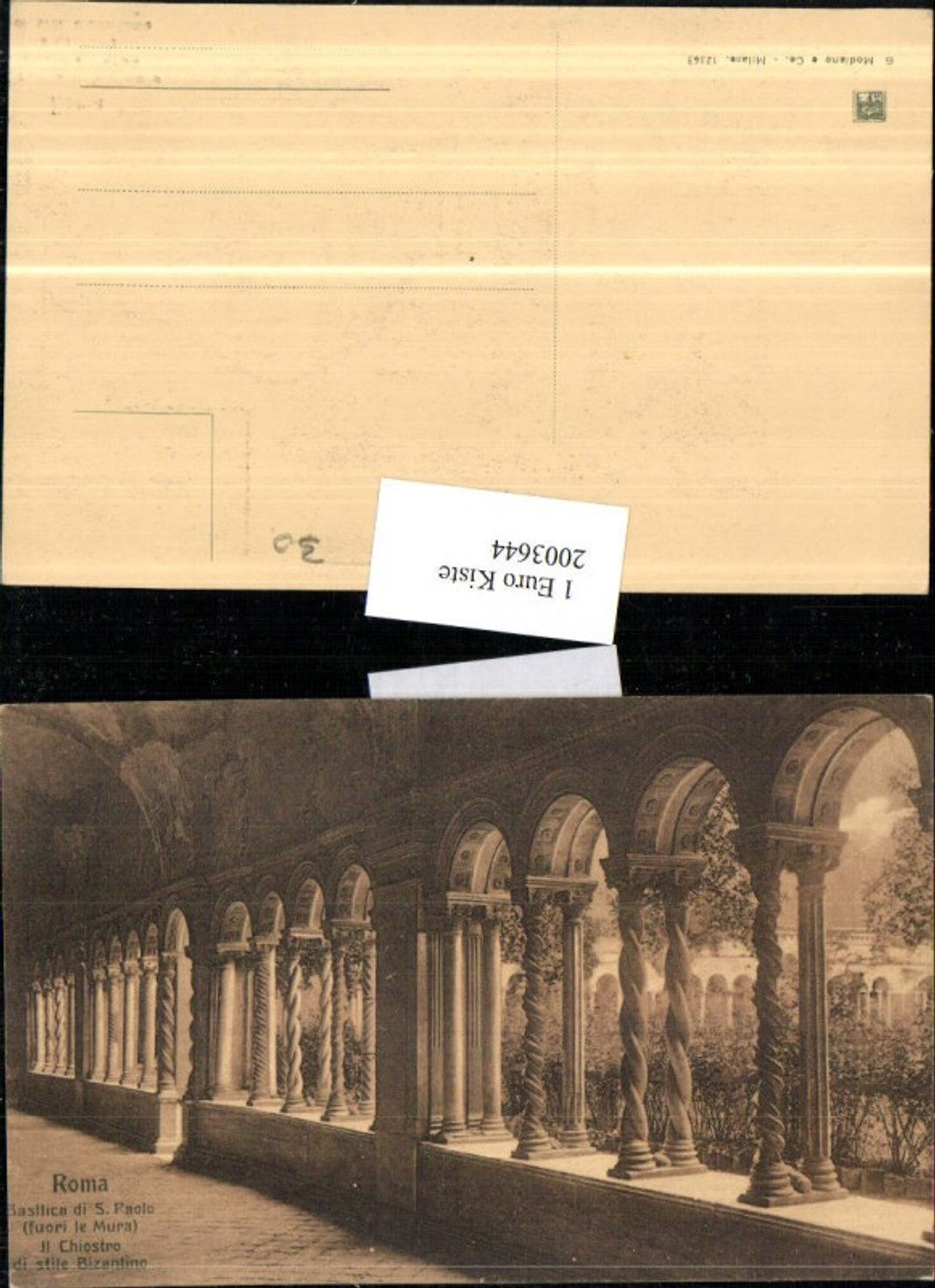 2003644,Roma Rom Basilica di S. Paolo Il Chiostro di stile Bizantino Kloster Arkade