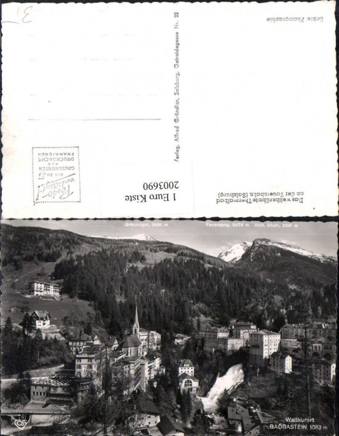 2003690,Bad Gastein Totale m. Wasserfall