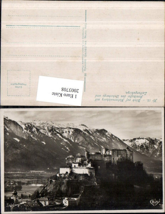 2003708,Salzburg Blick auf Hohensalzburg Festung m. Ausläufer d. Unterbergs u. Lattengebirge