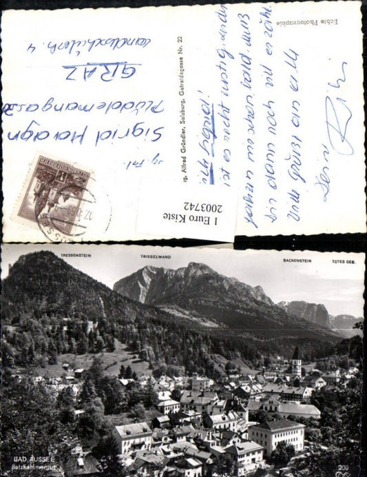 2003742,Bad Aussee Totale i. Salzkammergut m. Totem Gebirge Backenstein Trisselwand u. Tressenstein