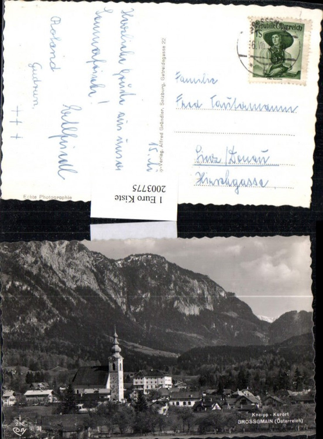 2003775,Großgmain Totale Kirche Bergkulisse