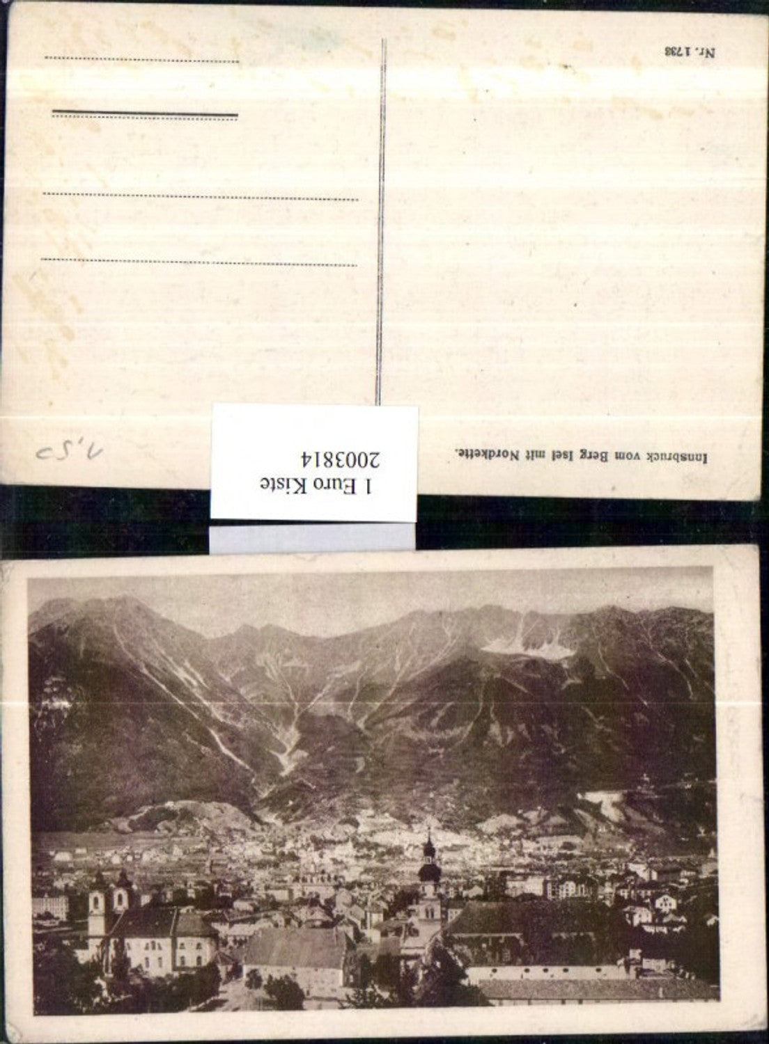 2003814,Innsbruck Totale v. Berg Isel m. Nordkette