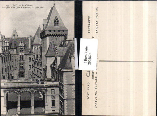 2003875,Pau La Chateau Portiques et la Cour d'Honneur Schloss