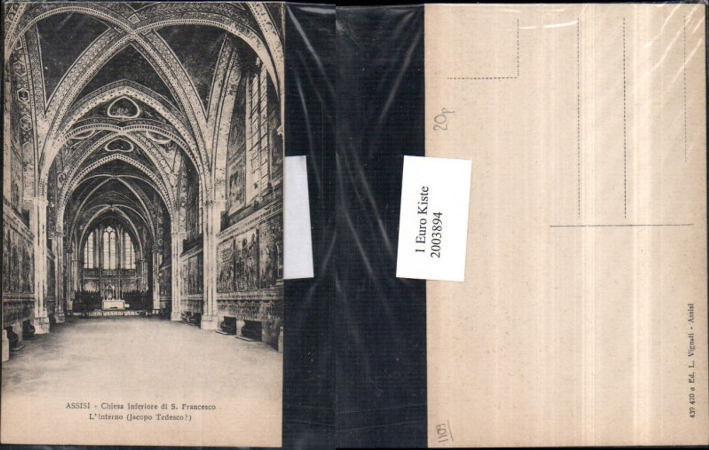2003894,Assisi Chiesa Inferiore di S. Francesco L'interno Kirche Innenansicht