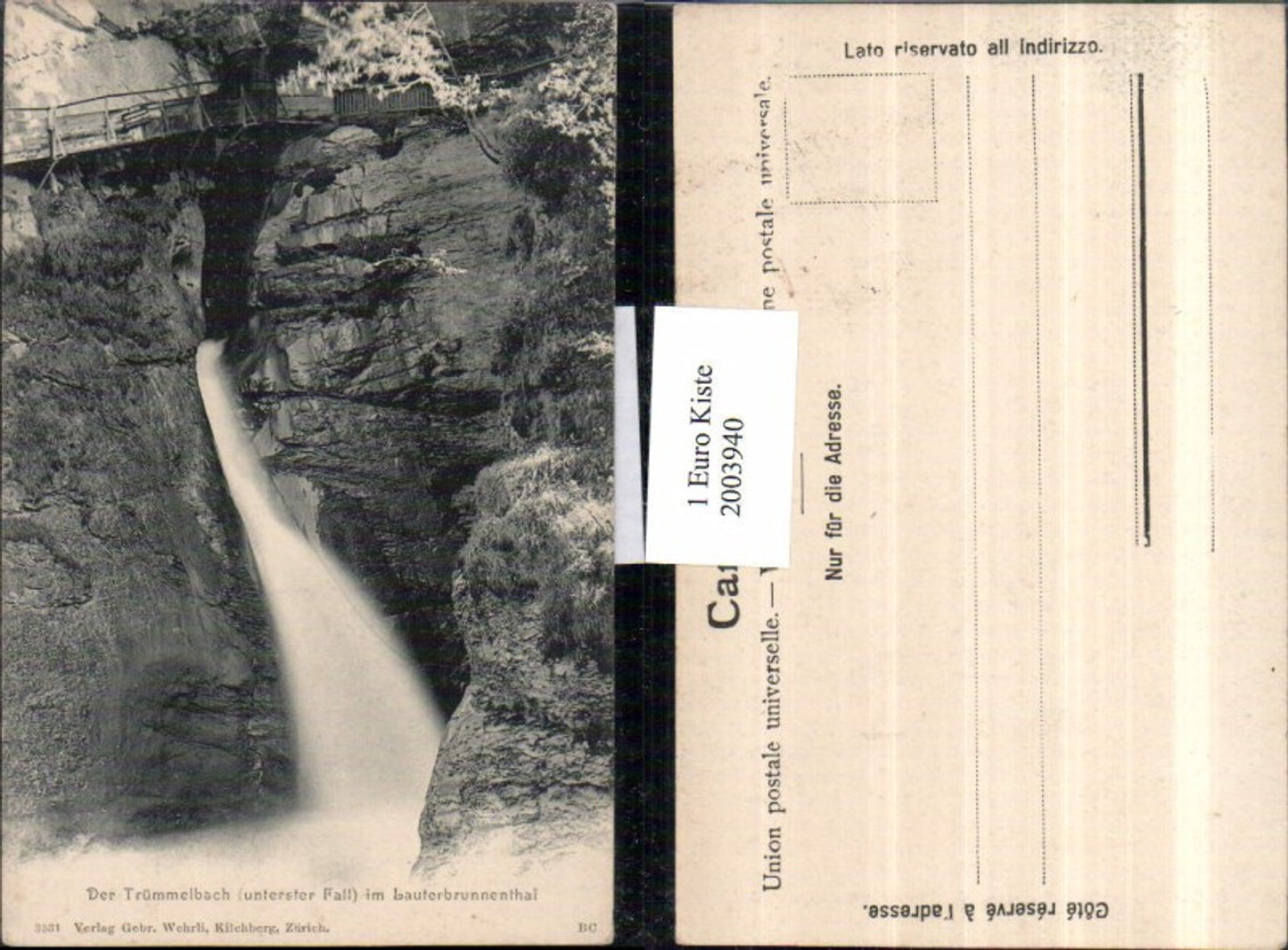 2003940,Der Trümmelbach im Lauterbrunnenthal b. Lauterbrunnen Wasserfall