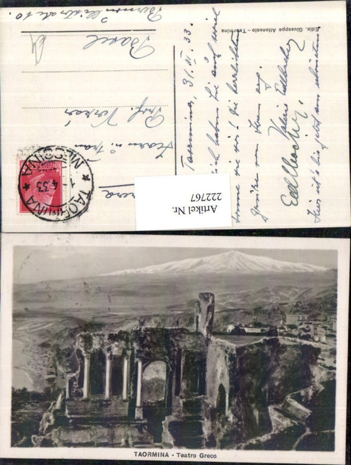 Alte Ansichtskarte – Old Postcard