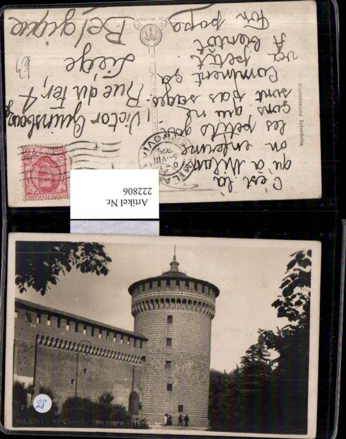 222806,Lombardia Milano Mailand Castello Sforzesco Torrione Burg