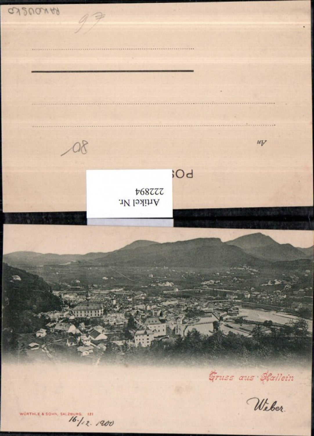 222894,Gruß aus Hallein Totale