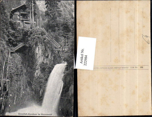 222984,Kesselfall Alpenhaus im Kaprunertal b. Kaprun Wasserfall