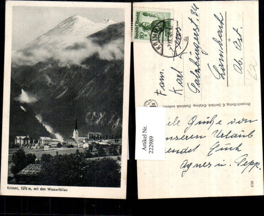 222989,Krimml Totale m. d. Wasserflällen