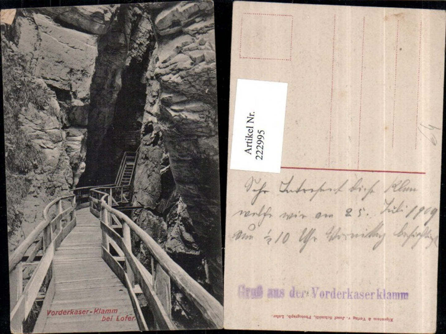 222995,Vorderkaserklamm Klamm b. Lofer Partie