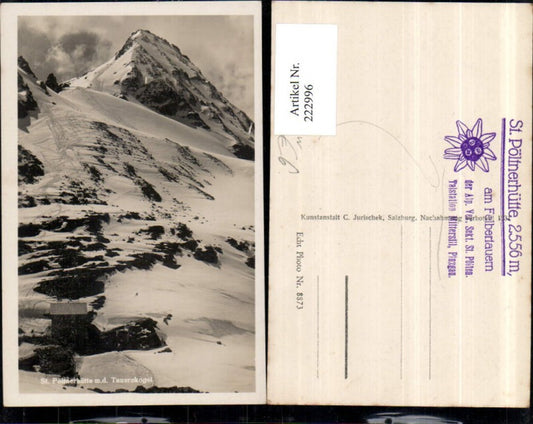 222996,St. Pöltnerhütte Berghütte m. d. Tauernkogel b. Mittersill Bergkulisse
