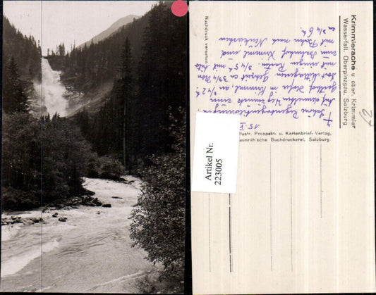 223005,Krimmlerache u. Oberer Krimmler Wasserfall Oberpinzgau b. Kaprun
