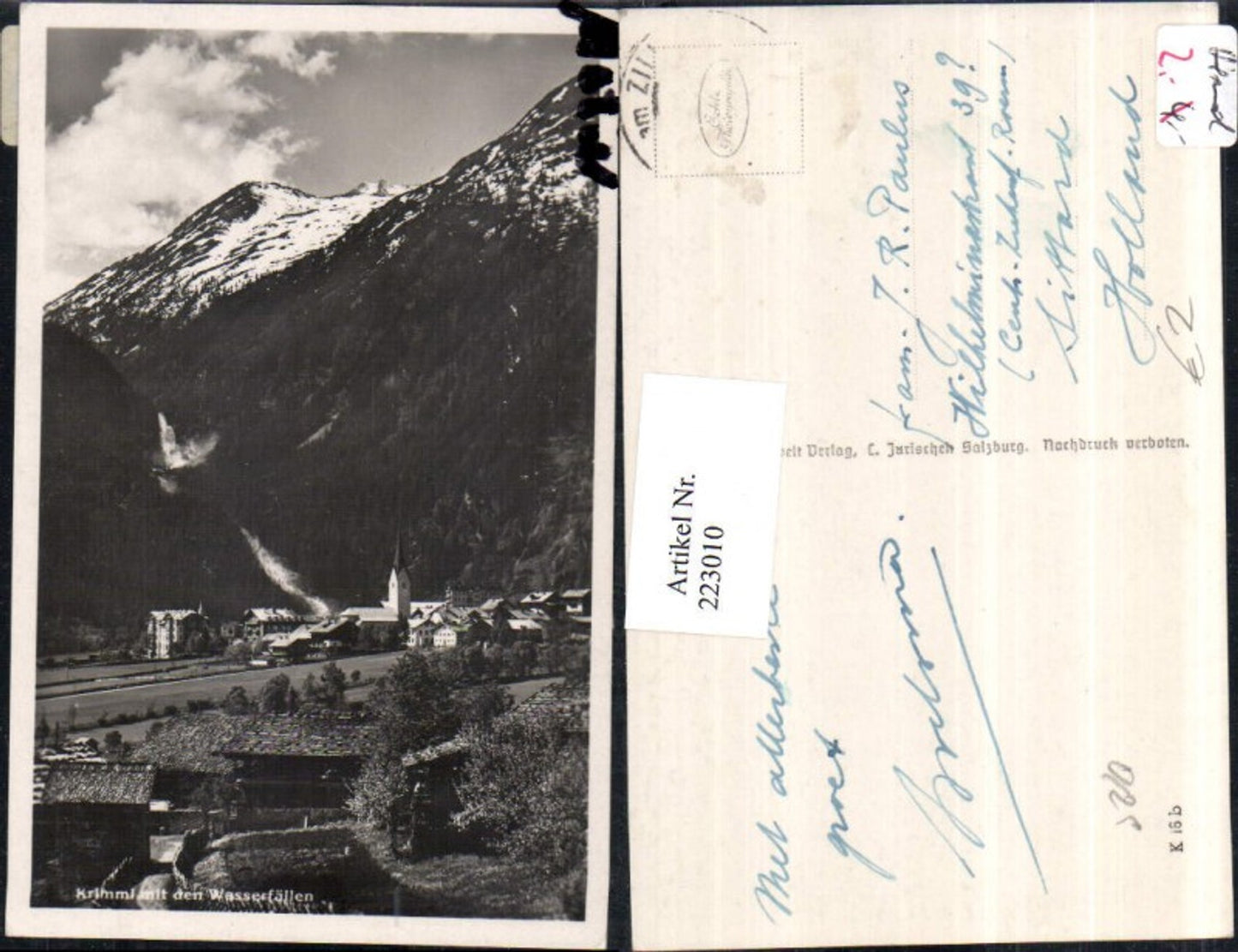 223010,Krimml Totale m. d. Wasserfällen