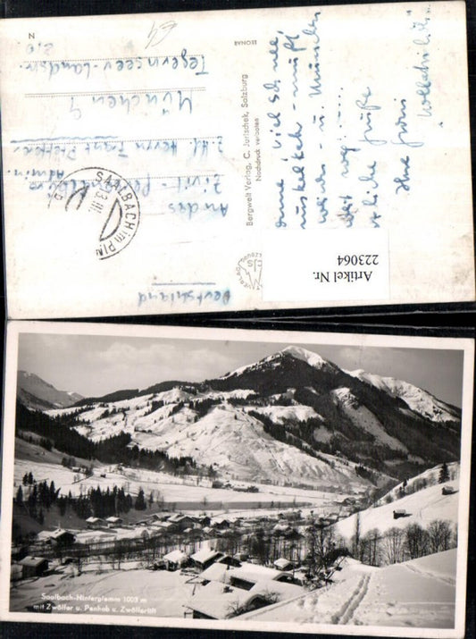 223064,Saalbach Hinterglemm Totale m. Zwölfer u. Penhab u. Zwölferlift Winterbild