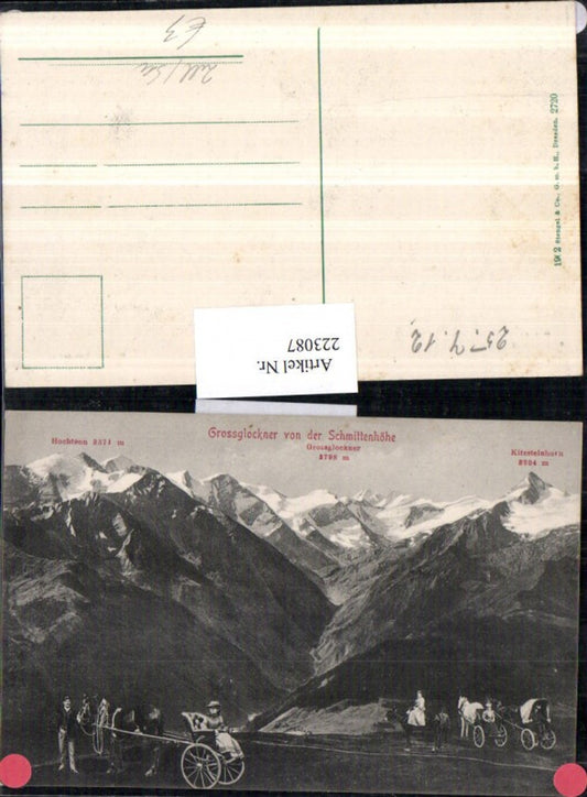 223087,Zell a. See Großglockner v. d. Schmittenhöhe Kutschen Hochtenn Kitzsteinhorn Bergkulisse