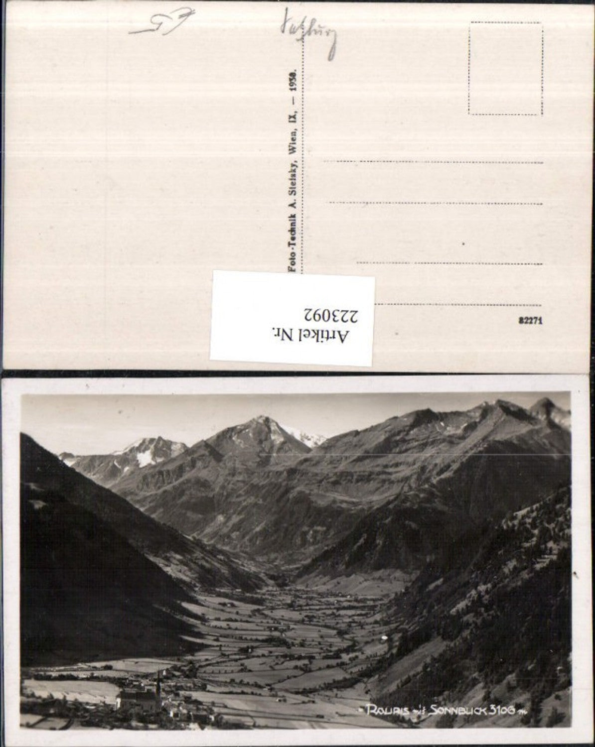 223092,Rauris Totale m. Sonnblick Bergkulisse