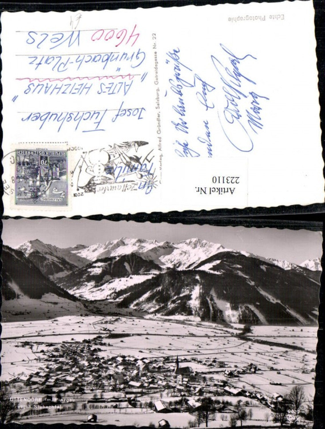 223110,Uttendorf im Pinzgau Totale geg. Stubachtal Winterbild