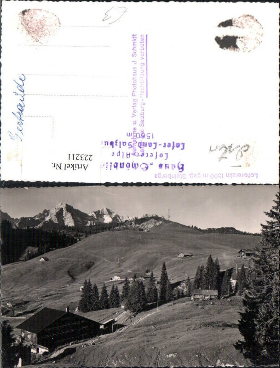 223211,Loferalm Berghütte geg. Steinberge b. Lofer